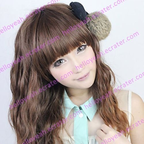 Lolita Wig Inspired by Zipper Curly Chocolate Mixed Color 60cm Casual