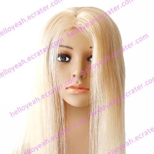 Mono Top 100% Indian Remy Hair Blonde Silky Straight Wig