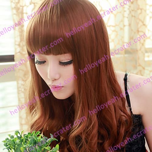 NNigger-Brown 60cm Sweet Lolita Long Curly Wig