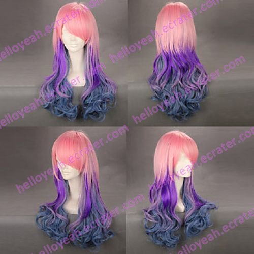 Pink and Purple and Blue Gradient 65cm Sweet Lolita Wig