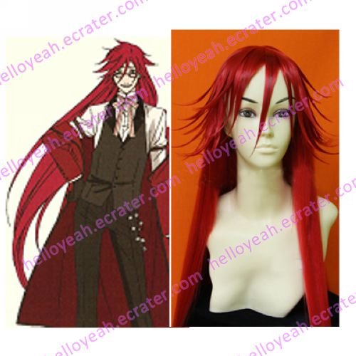 Black Butler Kuroshitsuji Cosplay Grell Sutcliff Custom Made Cosplay Wig