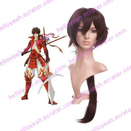 Devil Kings Sanada Yukimura Brown 80cm Nylon Cosplay Wig