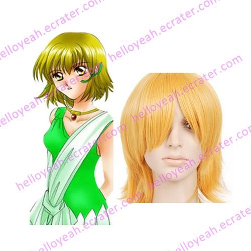 Deep Gold 35cm Gundam Seed Cagalli Yula Athha Nylon Cosplay Wig