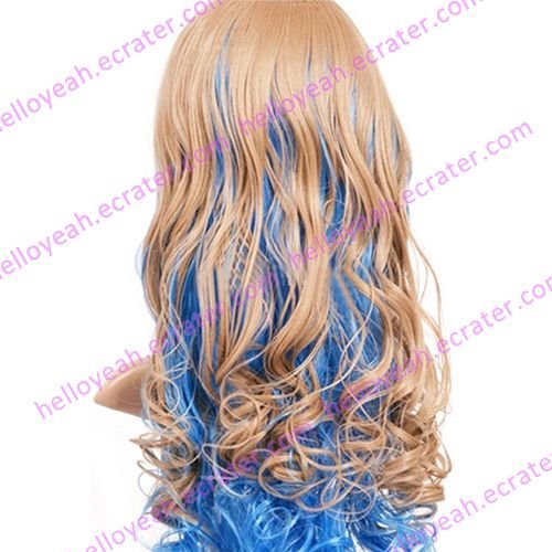 Blue And Light Golden 80cm Gurren Lagann Near Nylon Cosplay Wig