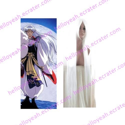1M InuYasha Sesshoumaru Cosplay Wig