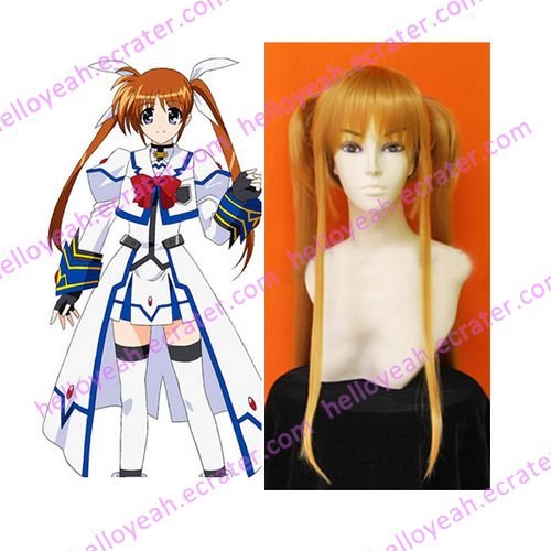 Magical Girl Lyrical Nanoha Fate Testarossa Harlaown Custom Made Cosplay Wig
