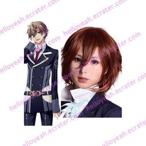 Brown 35cm Starry Sky Tohzuki Suzuya Nylon Cosplay Wig