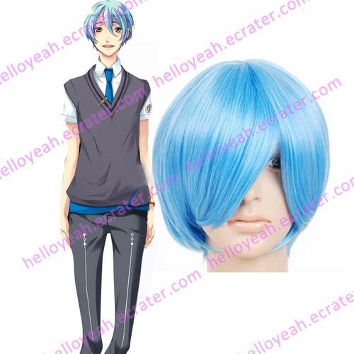 Light Blue 32cm Starry☆Sky Ayanami ReiKanakubo Homare Nylon Cosplay Wig