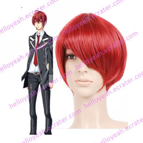 Red 30cm Starry☆Sky Tomoe Yoh Nylon Cosplay Wig