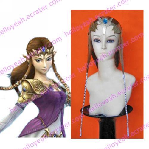 The Legend of Zelda Princess Zelda Brown Cosplay Wig