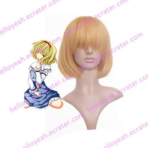 Touhou Project-Alice Margatroid Deep Golden Cosplay Wig