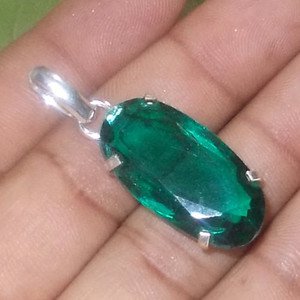 Chrome Diopside Pendant - Artisan Pendant - Handmade Pendant - Silver Pendant