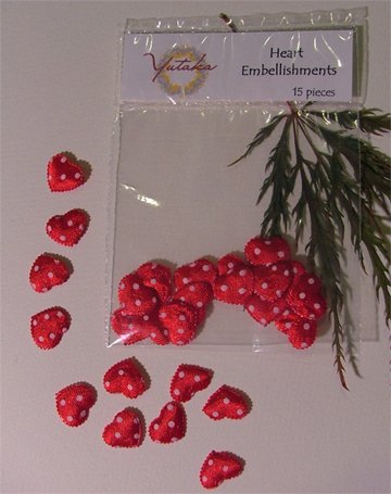 fabric heart embellishment
