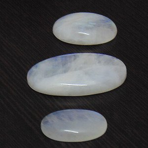 130 Carat 3pcs Lot RAINBOW MOONSTONE Gemstone Oval 16x27, 20x30, 23x44 ST29
