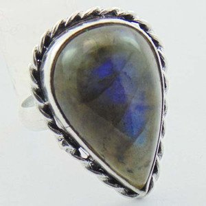 Stunning Labradorite Handmade Jewelry Ring 925 Sterling Silver Sz-8 R-80L1