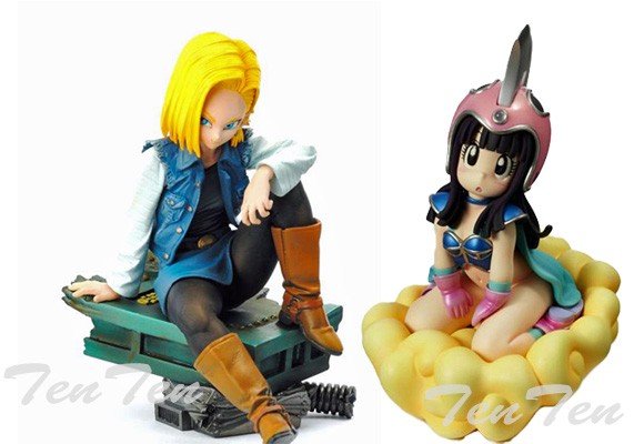 F/S New Dragon Ball Zokei Tenkaichi Budokai Jinzo-ningen No.18 & ChiChi Set