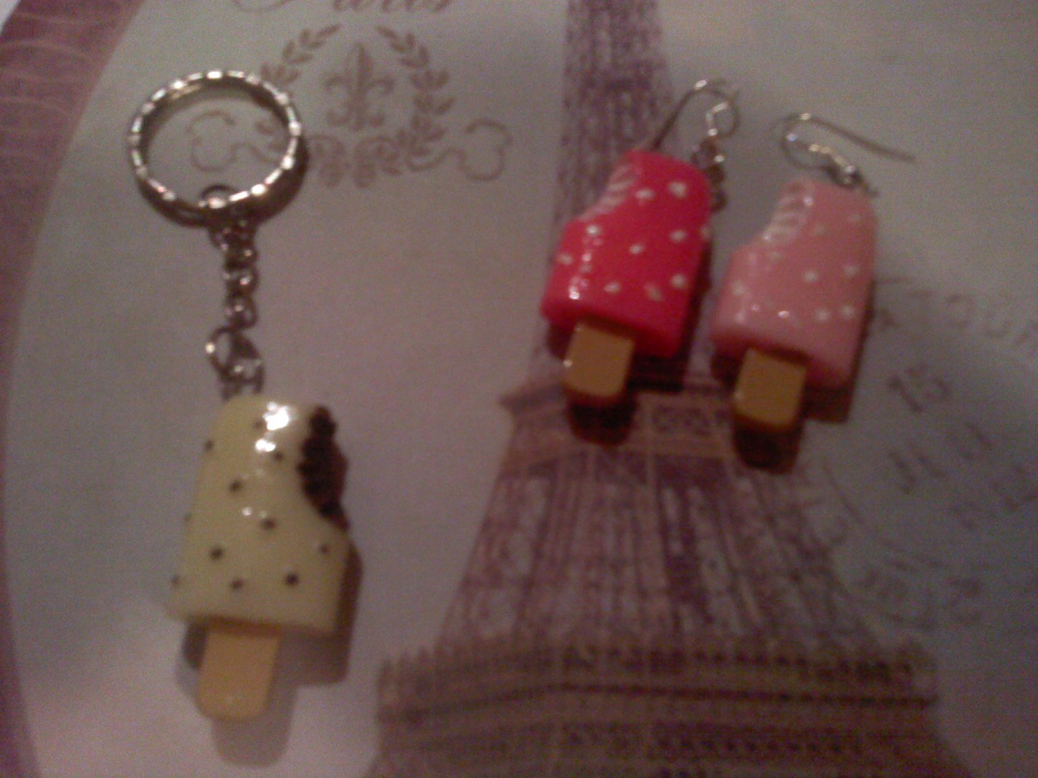 Popsicle earrings or keychain