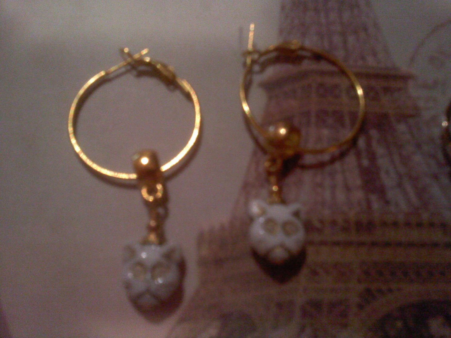 Grumpy cat euro beads earrings