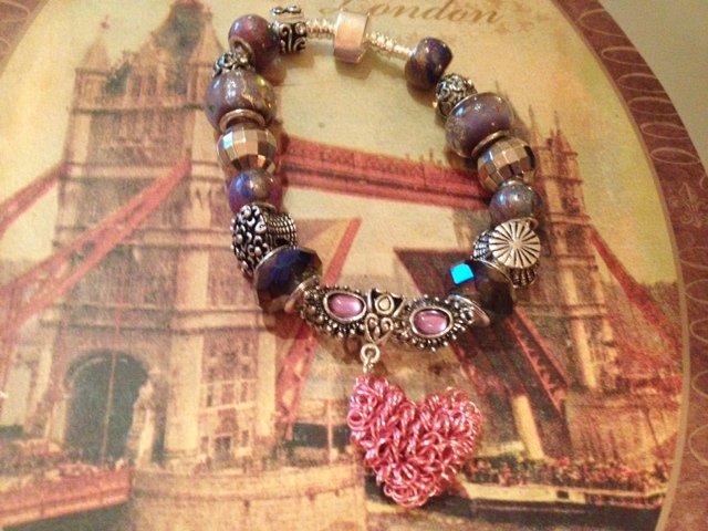 My heart euro bead bracelet