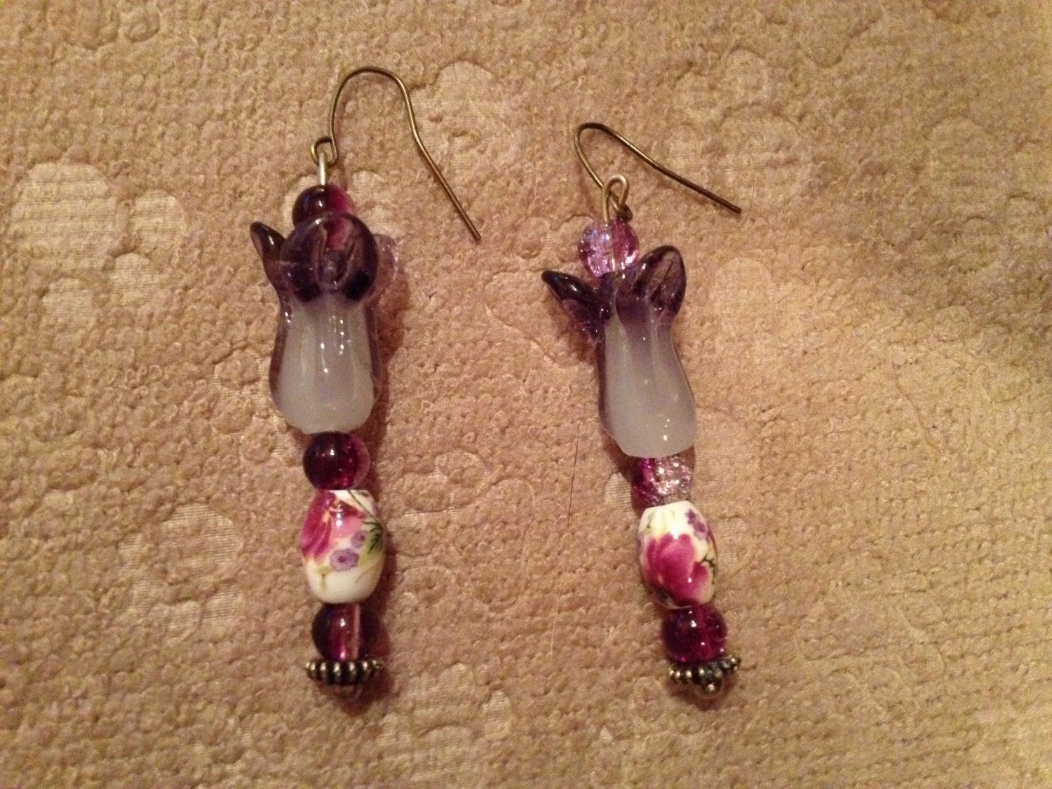 Purple Tulip earrings