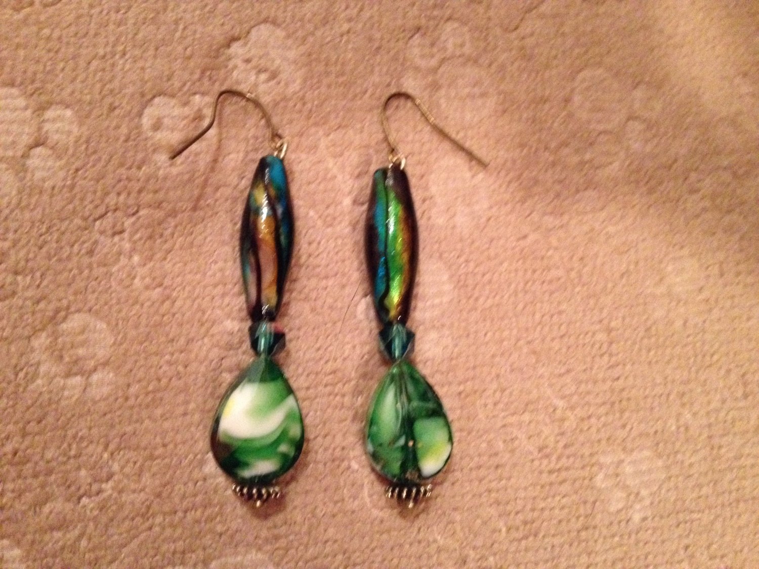 Green earrings