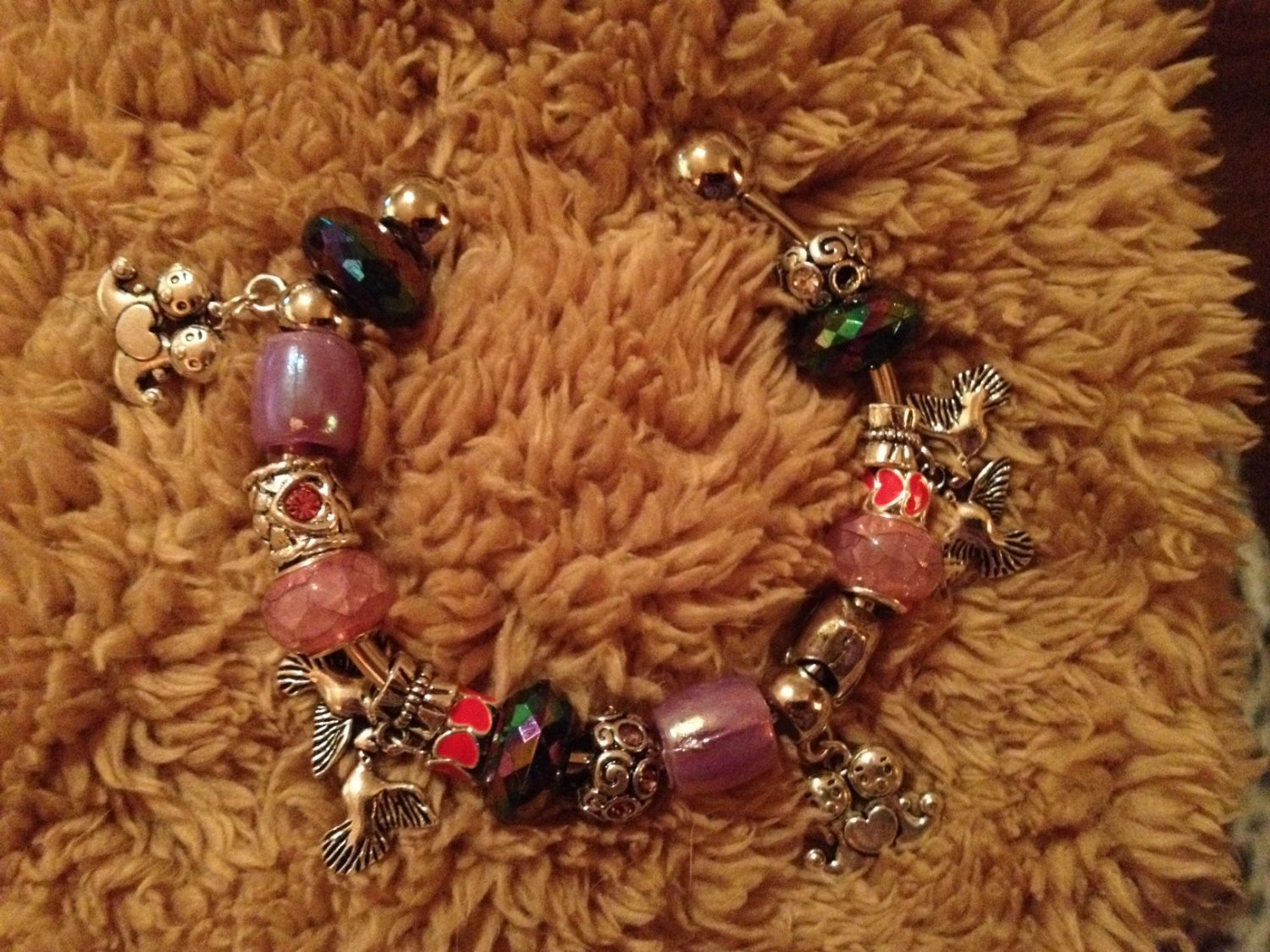 My purple valentine euro bracelet