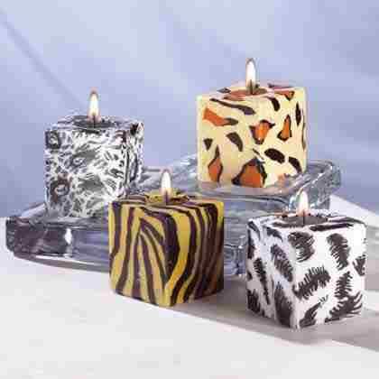 4-Piece Safari Cube Candle