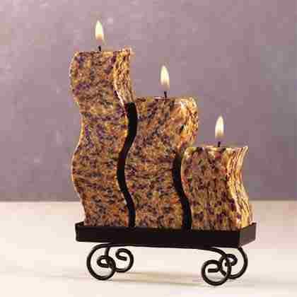 Snakeskin S-Shaped Candle Set