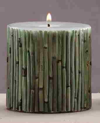 Scented Candle With Grassy Field