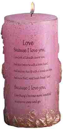 Sculpted Rose Love Candle
