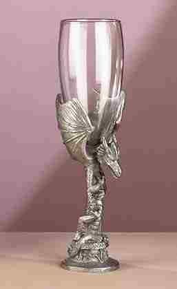 Pewter Dragon Goblet