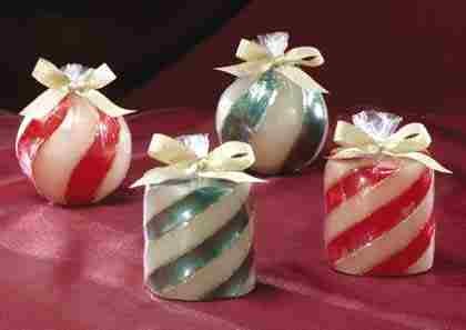 Candy Cane Candles