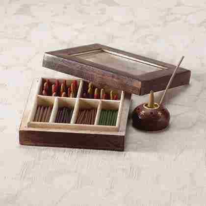 Incense Gift Set in Wood Box