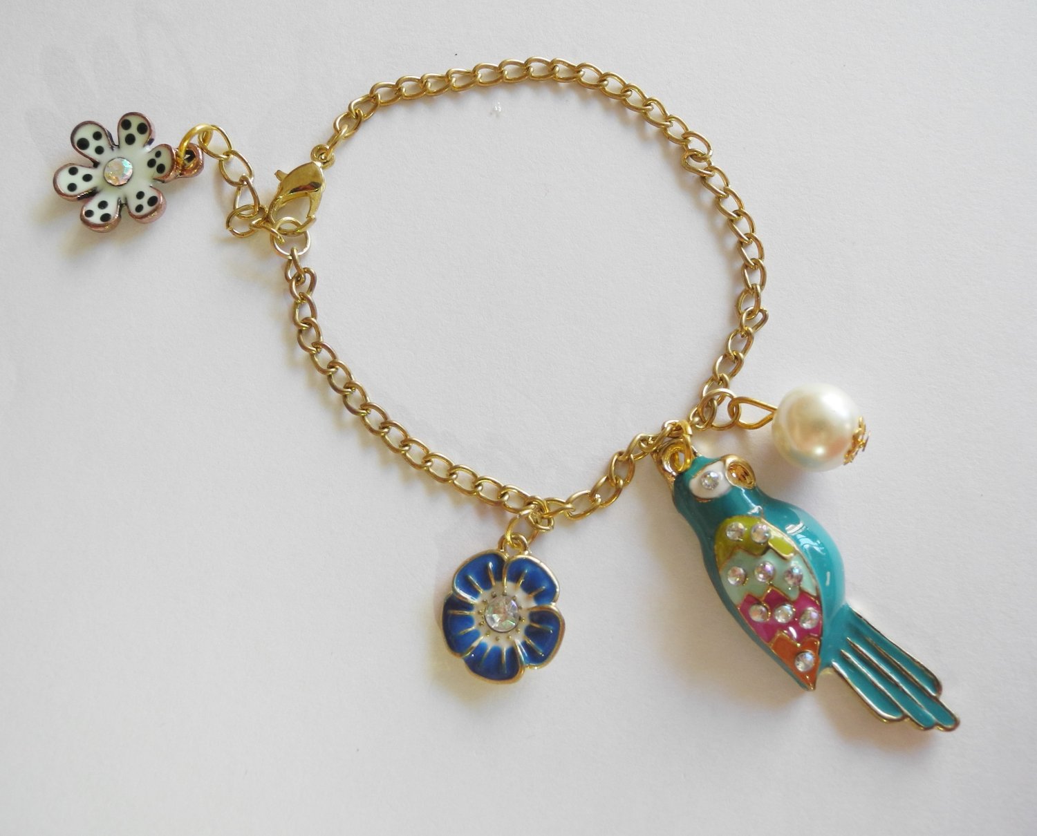 Handmade Fashion Jewelry Birdy Flower Bracelet