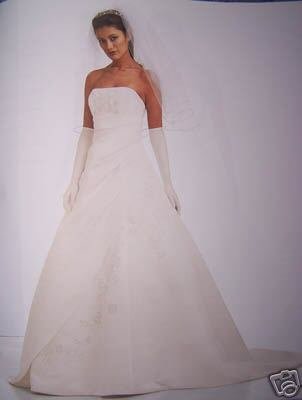 Strapless,Beaded,Embroided,LaceUp Gown,Sz 10 Ivory NWT