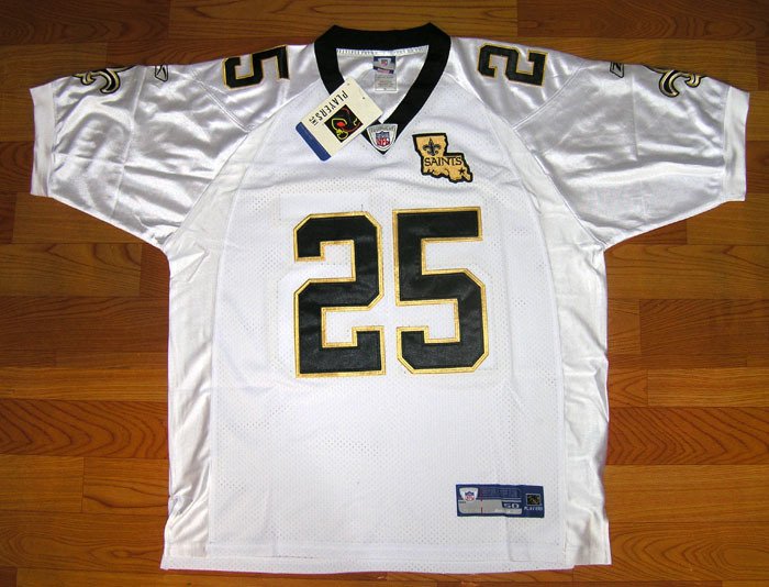 NEW NFL JERSEY New Orleans Saints BUSH#25 White size 48
