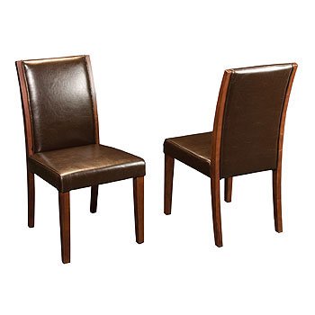 Elaina Leather Dining Chair - Brown