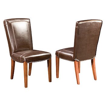 Carson Leather Dining Chair - Brown