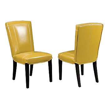 Carson Leather Dining Chair - Wasabi