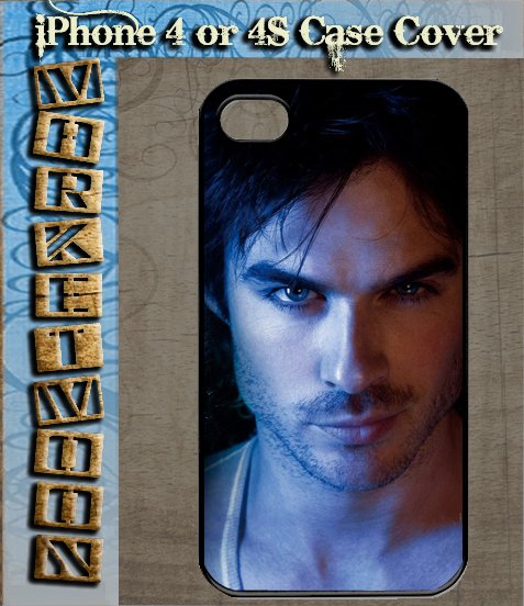 Damon Salvatore Ian Somerhalder Vampire Diaries Black Hard Case Apple iPhone 4 / 4s