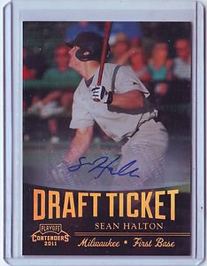 2011 Contenders Draft Ticket Autographs Sean Halton