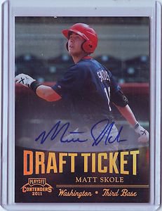2011 Contenders Draft Ticket Autographs Matt Skole