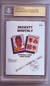 2013 Industry Summit Promotions Set Baseball/Historic Autographs Back #20/50