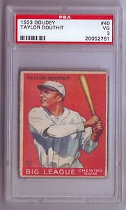 1933 Goudey Taylor Douthit #40 PSA 3 VG