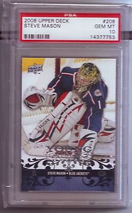 08-09 Upper Deck Steve Mason Young Guns RC PSA 10 Gem Mint