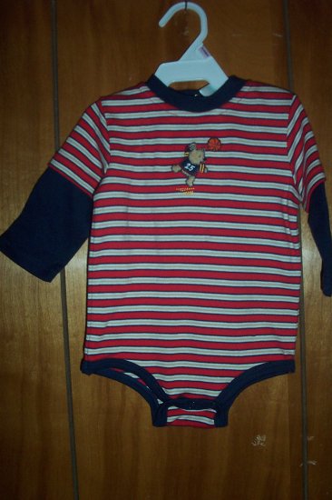 Infant Boys Okie Dokie Red White and Blue Romper - FREE SHIPPING