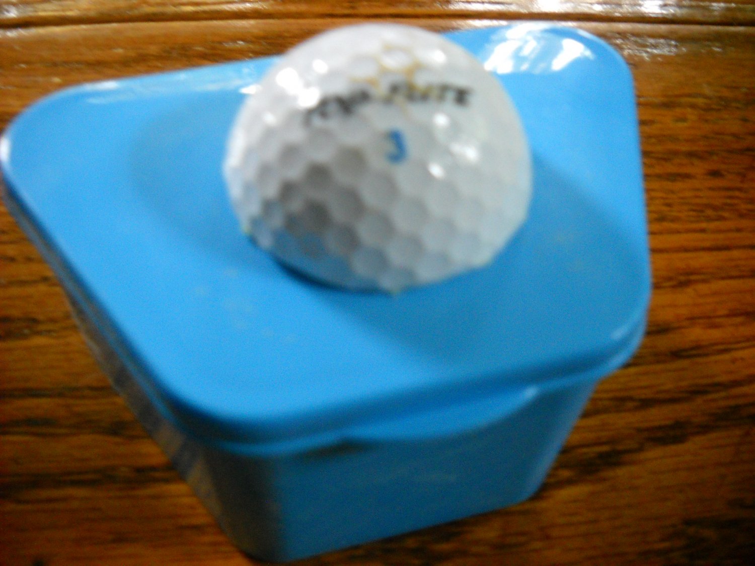 Full Denture Case Golf mans dental storage case Blue w / golf ball woman