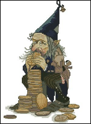 Monge Jean-Baptiste Cross Stitch Chart Crock Gold