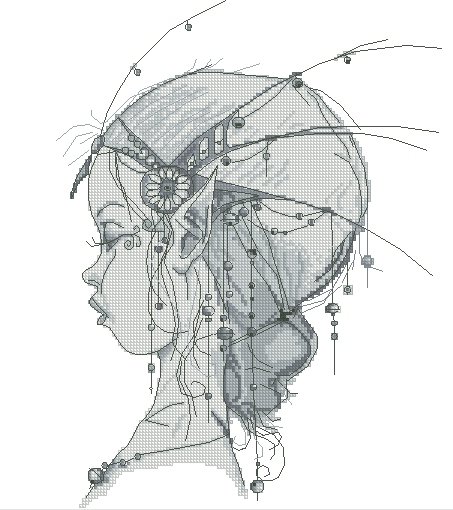 Monge Jean-Baptiste Cross Stitch Chart Fairy