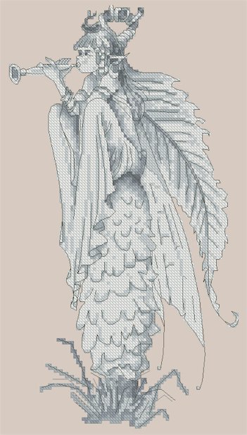 Monge Jean-Baptiste Cross Stitch Chart Fairy on the Mushroom